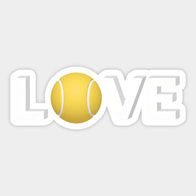 Tennis Love Fun Courtside Design for Enthusiasts Sticker by Art2Wear